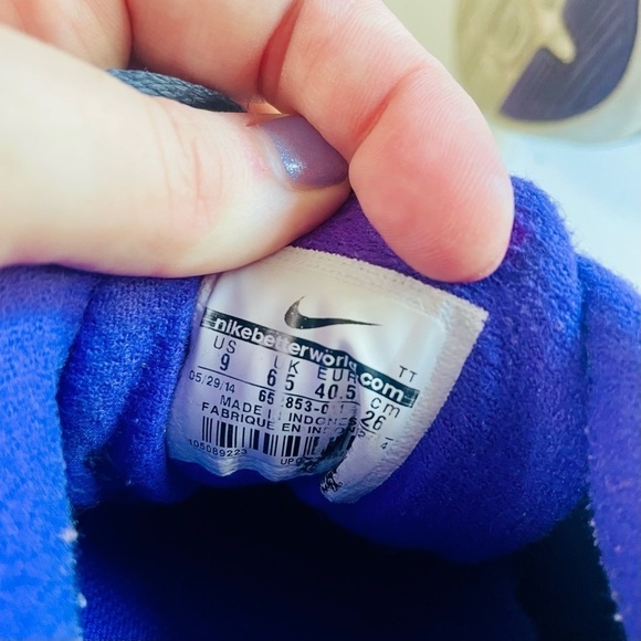 Nike Gray Teal and Purple Athletic Sneakers Size 9 - Picture 6 of 8